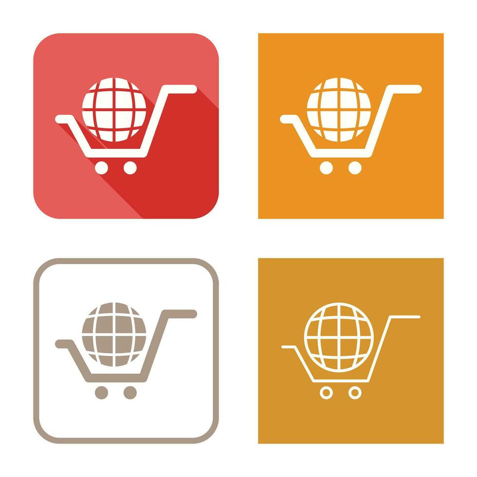 icono de vector de compras globales