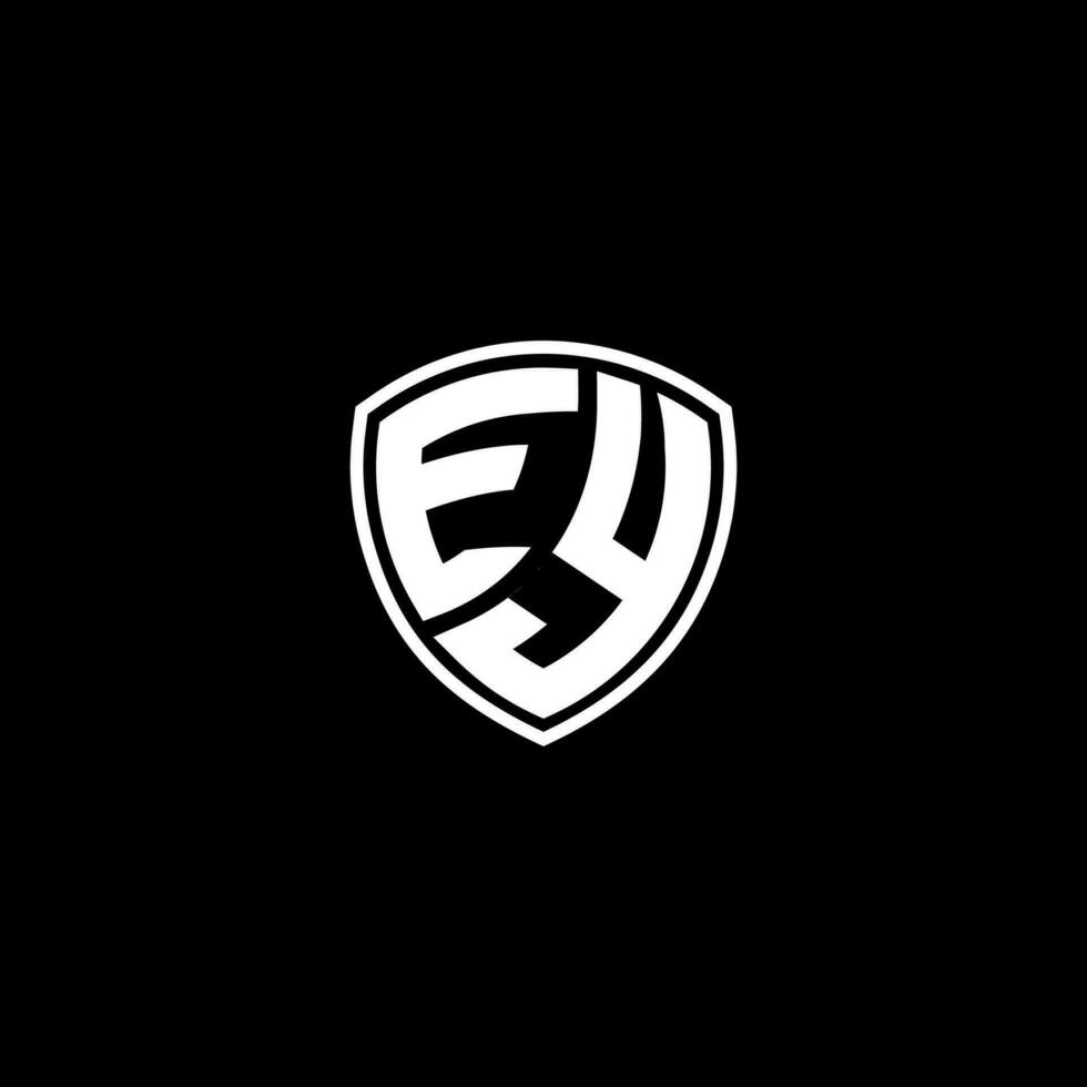 EY Initial Letter in Modern concept Monogram Shield Logo vector