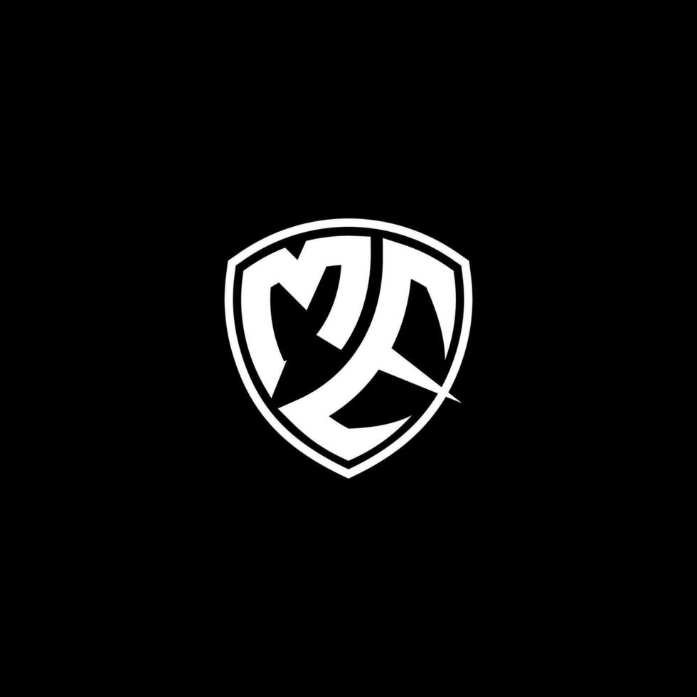 ME Initial Letter in Modern concept Monogram Shield Logo vector