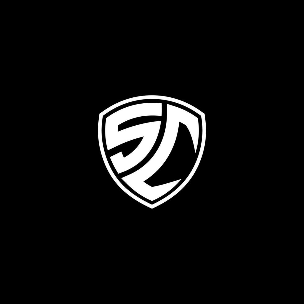 SC Initial Letter in Modern concept Monogram Shield Logo vector