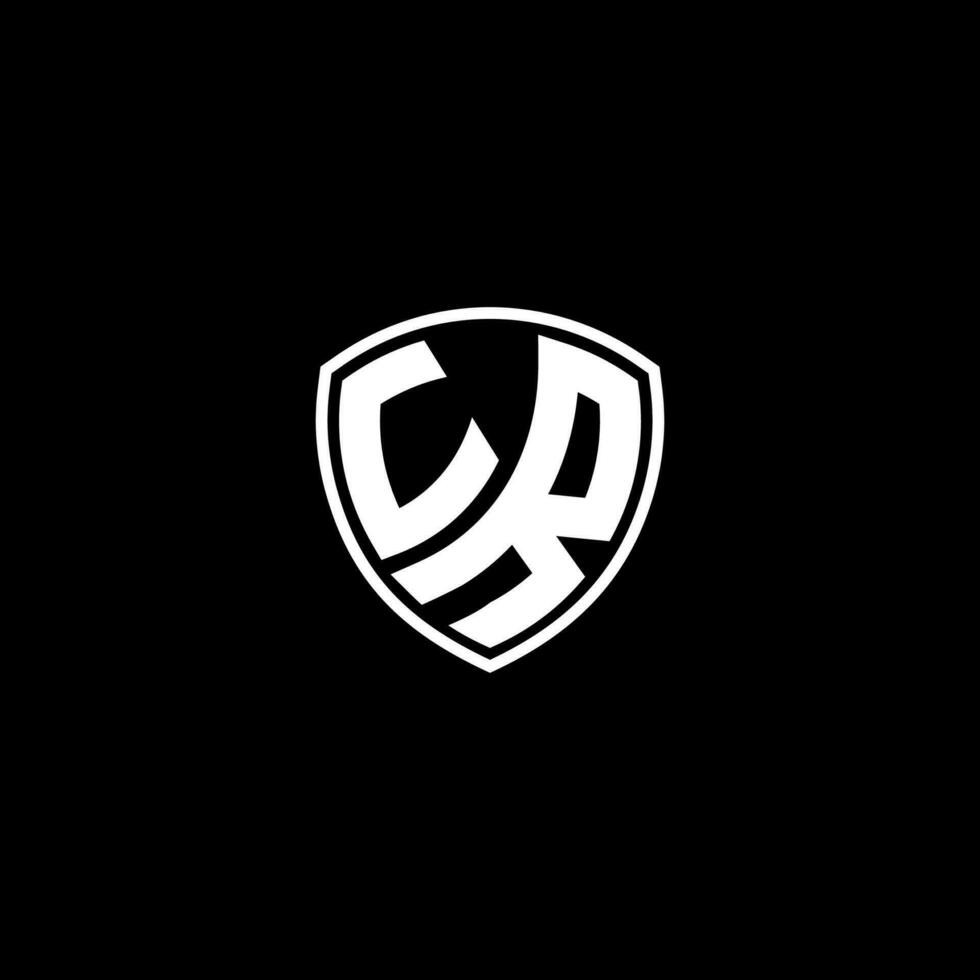 UR Initial Letter in Modern concept Monogram Shield Logo vector