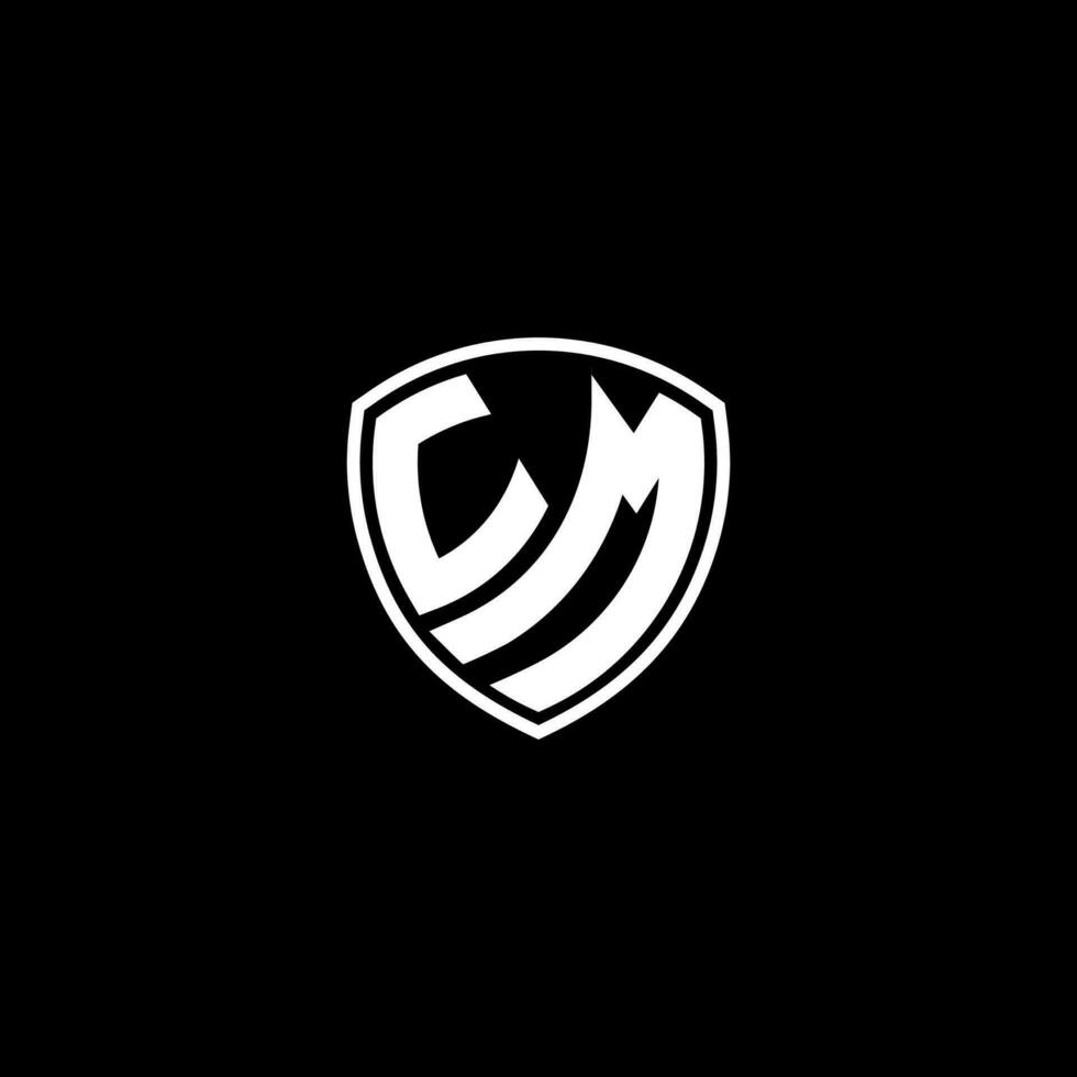 UM Initial Letter in Modern concept Monogram Shield Logo vector