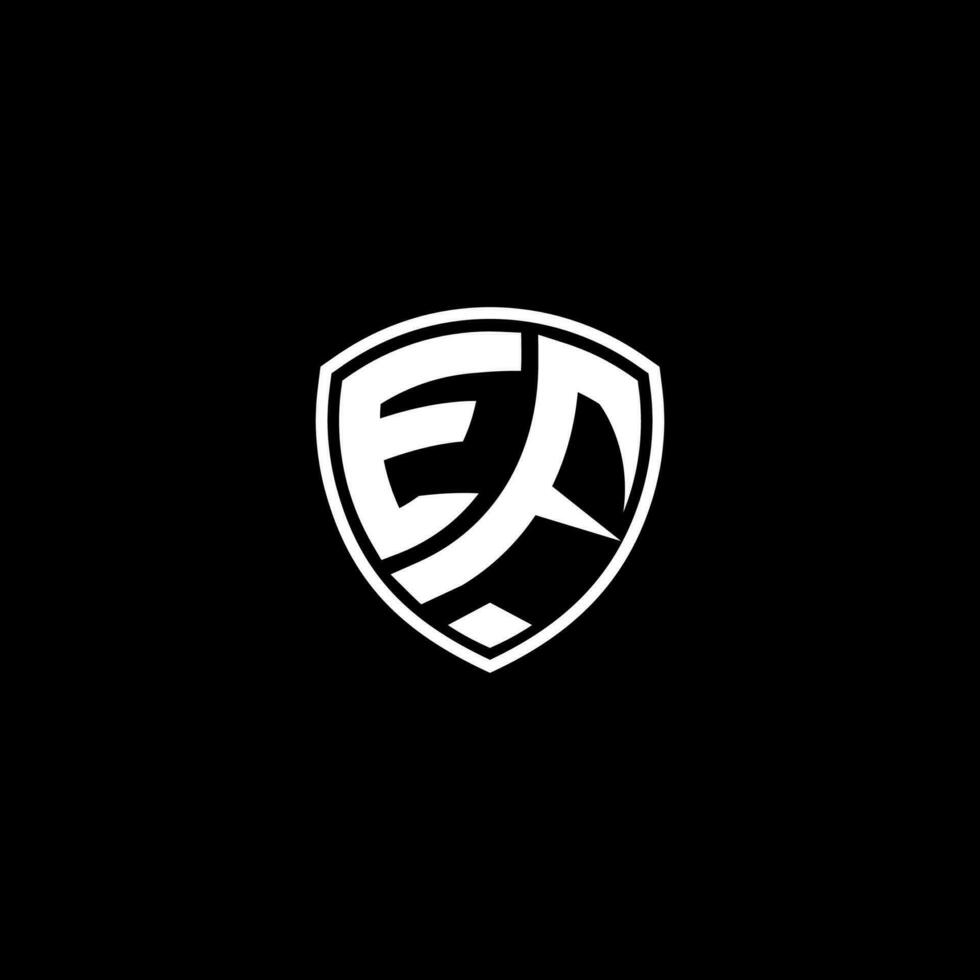 EF Initial Letter in Modern concept Monogram Shield Logo vector