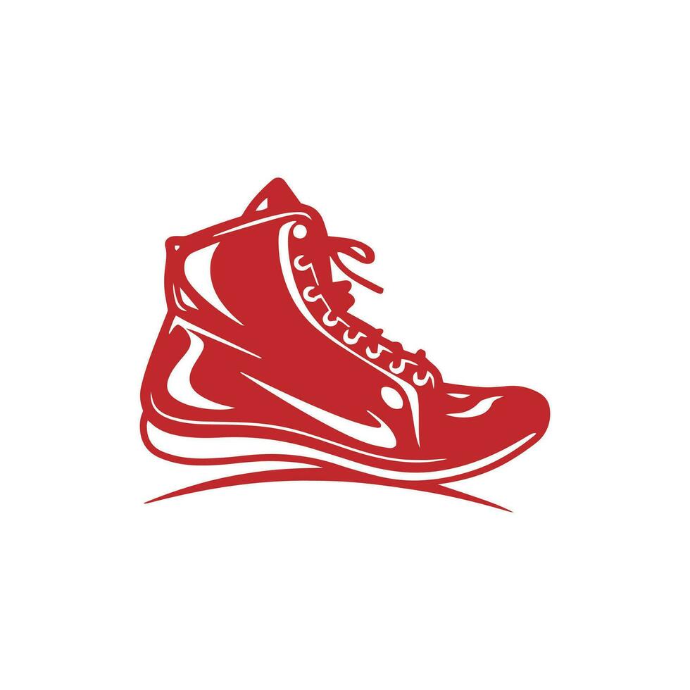 Logo of shoe icon school boot vector isolated sport shoes silhouette design for girl