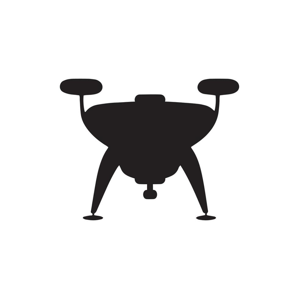 A logo of drone camera icon vector silhouette isolated design