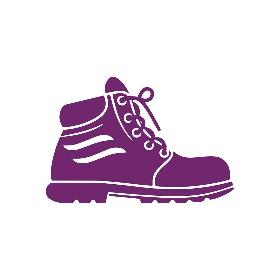 Logo of shoe icon school boot vector isolated sport shoes silhouette design