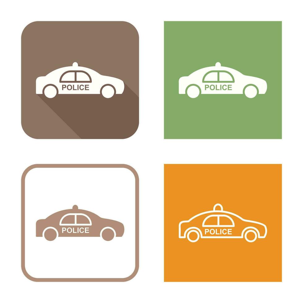 icono de vector de coche de policía