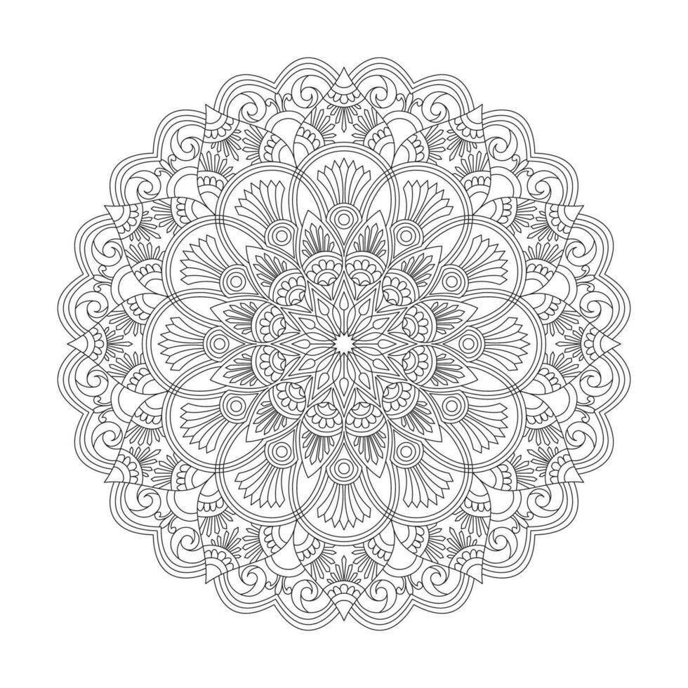 adulto cósmico deleite mandala colorante libro página para kdp libro interior vector