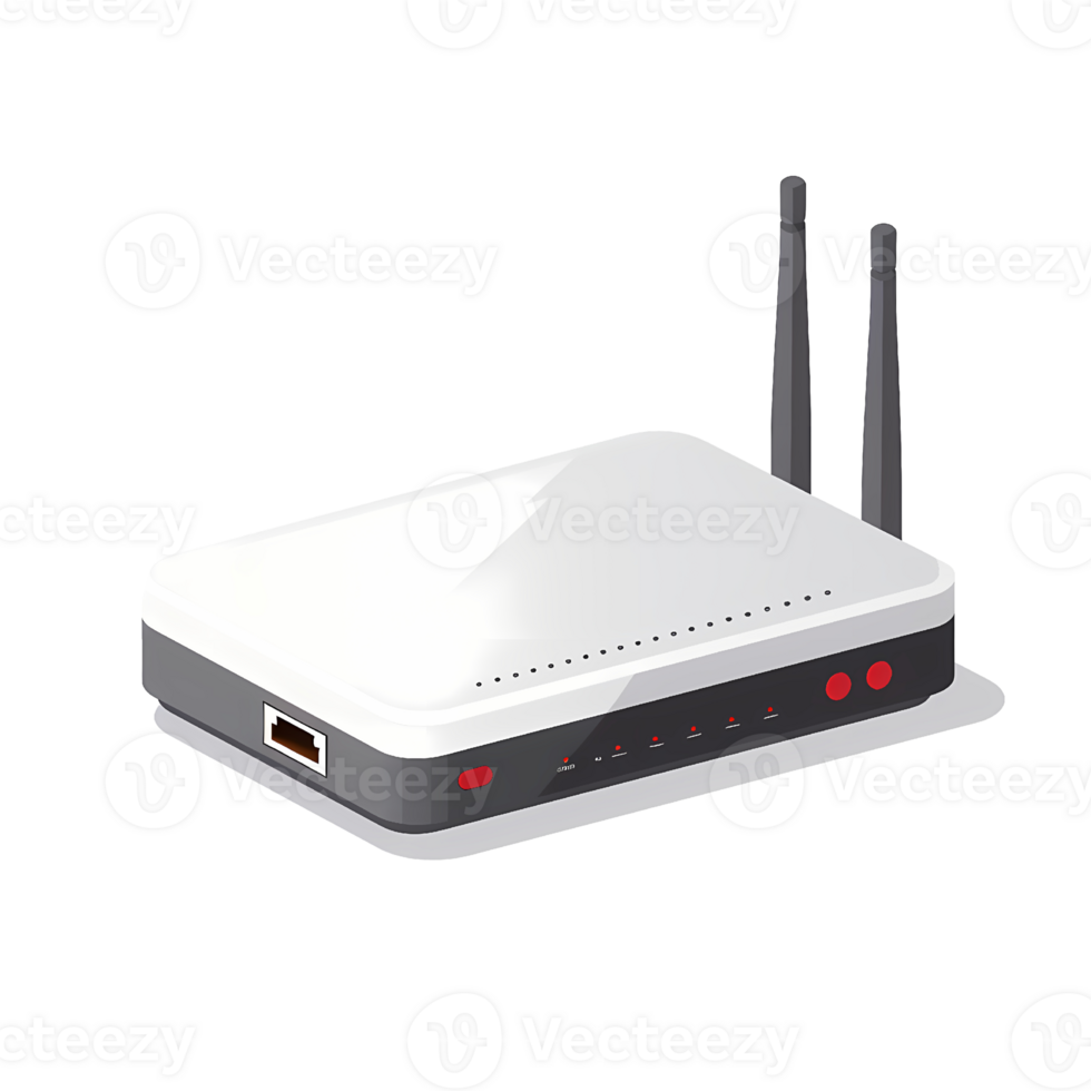 Ai generated wireless router icon on a transparent background png