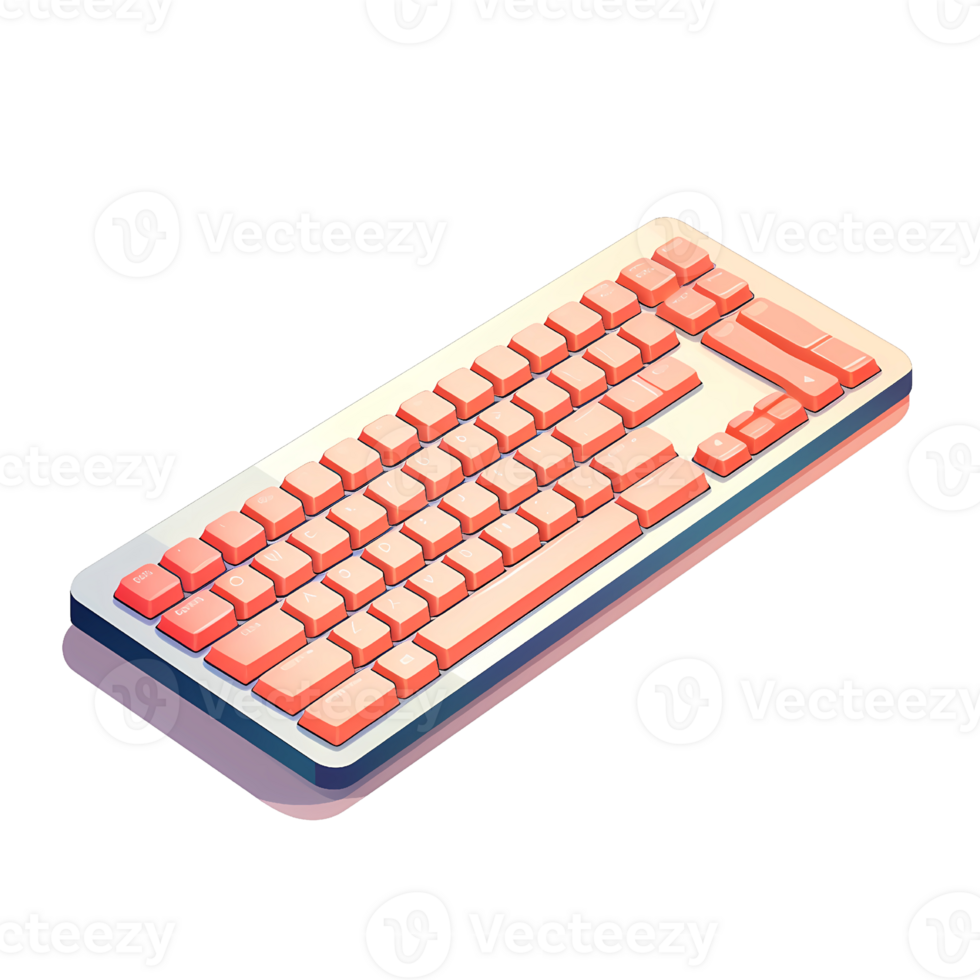 Ai generated computer keyboard on a transparent background png