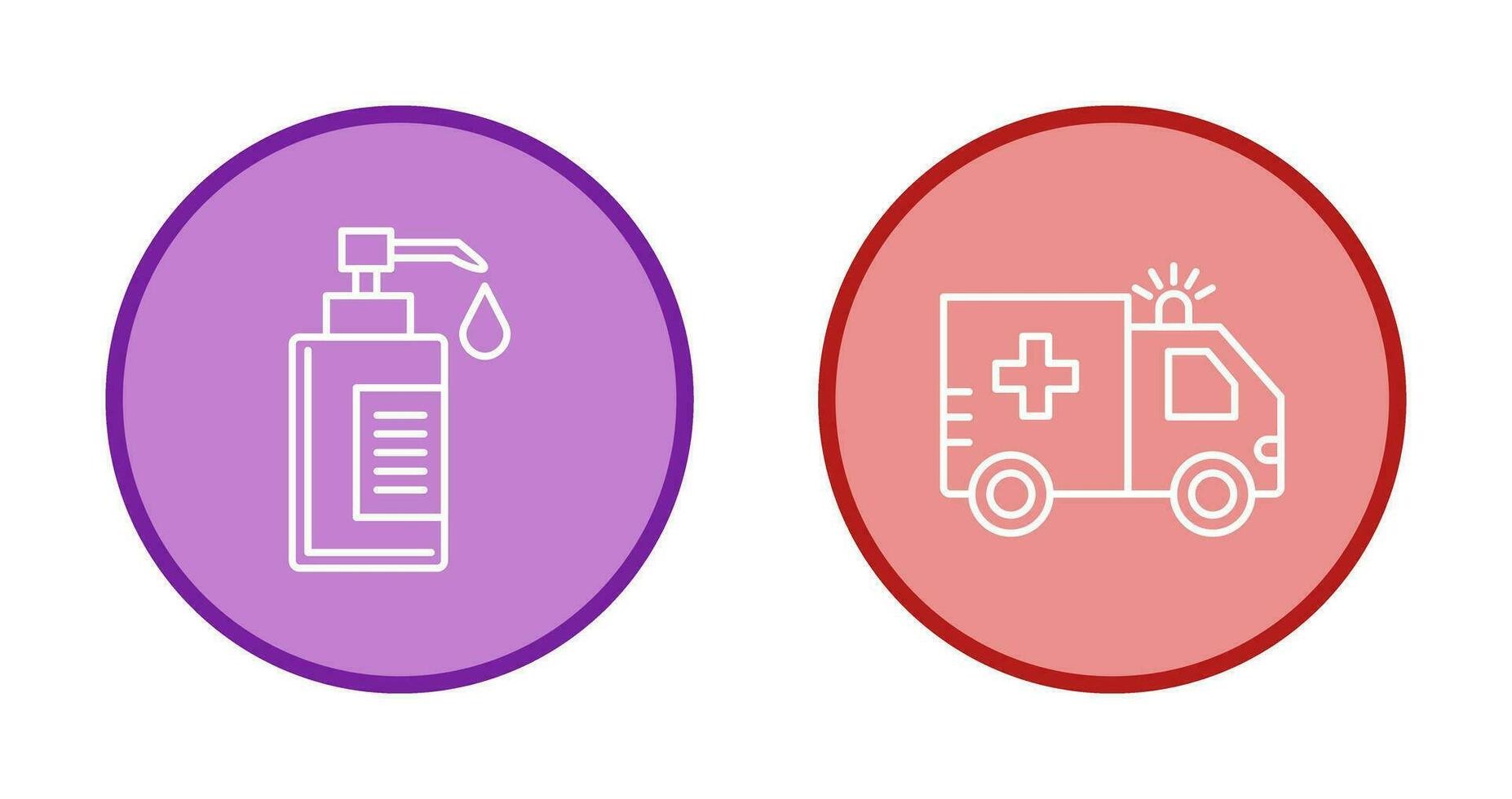 Hand Soap and Ambulance Icon vector