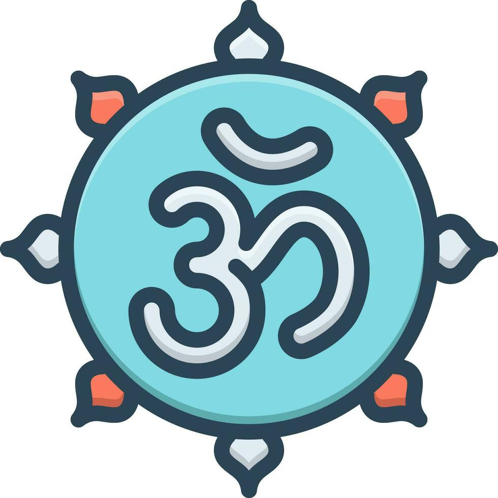 color icon for om vector