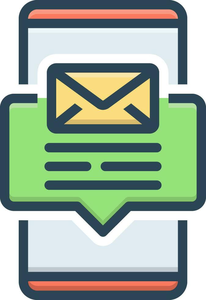 color icon for sms vector