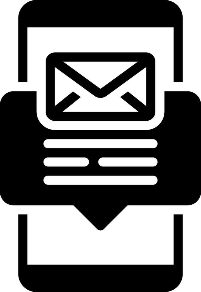 solid icon for sms vector