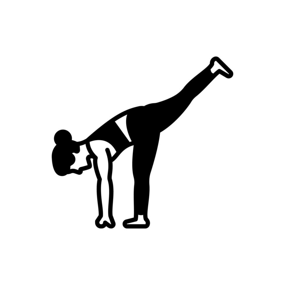 Standing Splits Icon in vector. illustration vector