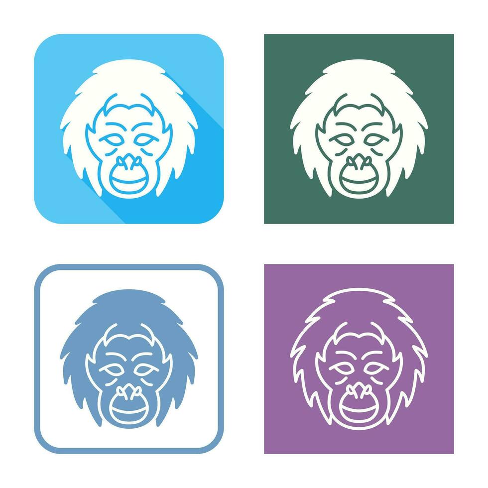 Orangutan Vector Icon