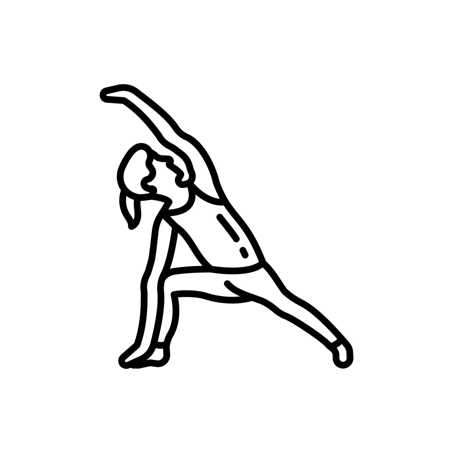 Utthita Parsvakonasana Icon in vector. illustration 33206629 Vector Art