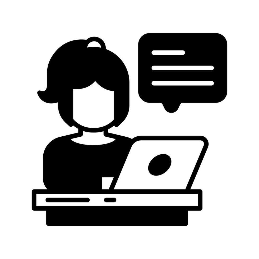 Blogger icon in vector. Illustration vector