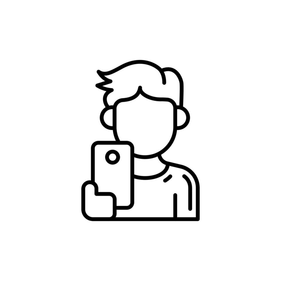 selfie icono en vector. ilustración vector
