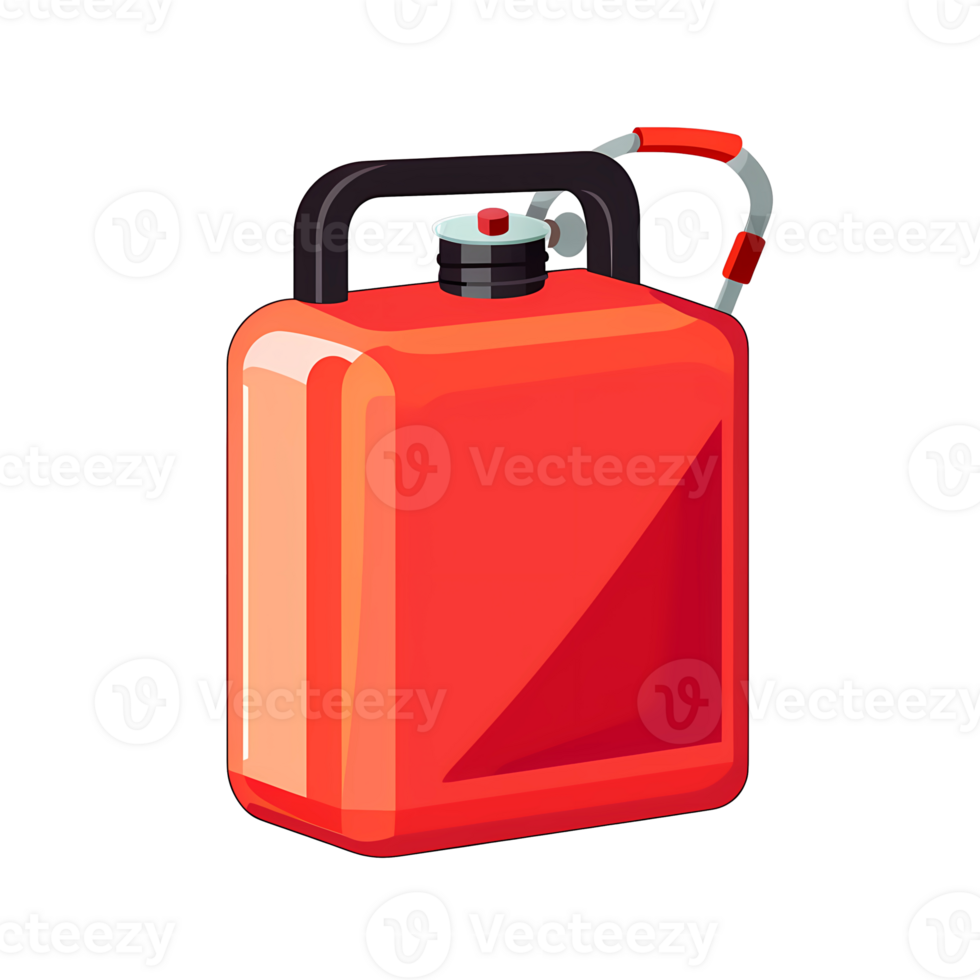 ai generado rojo gas frasco icono en transparente antecedentes png