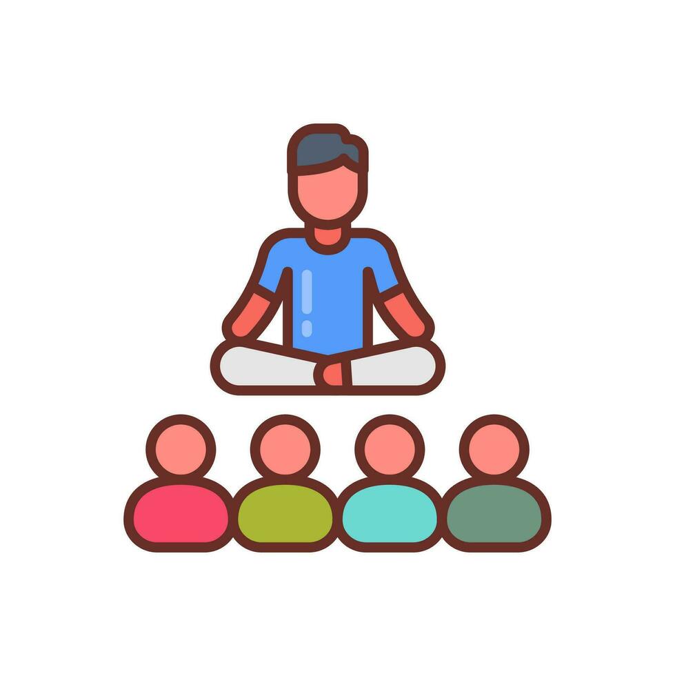 Yoga Teacher Icon in vector. illustration vector