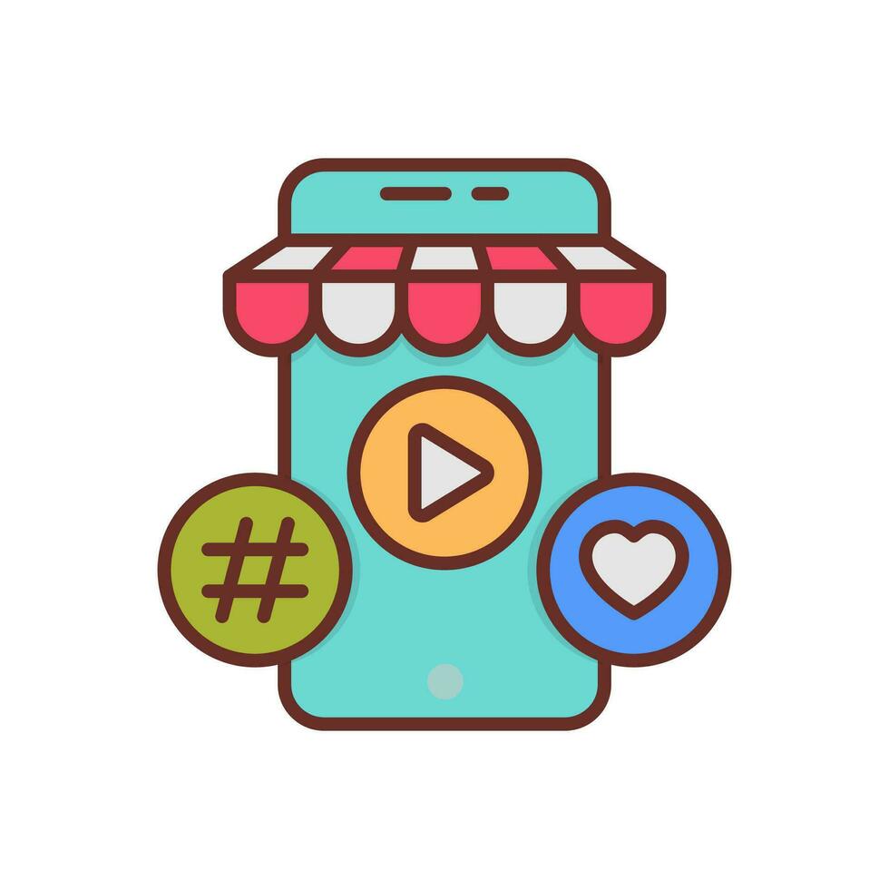 Influencer Marketplace icon in vector. Illustration vector