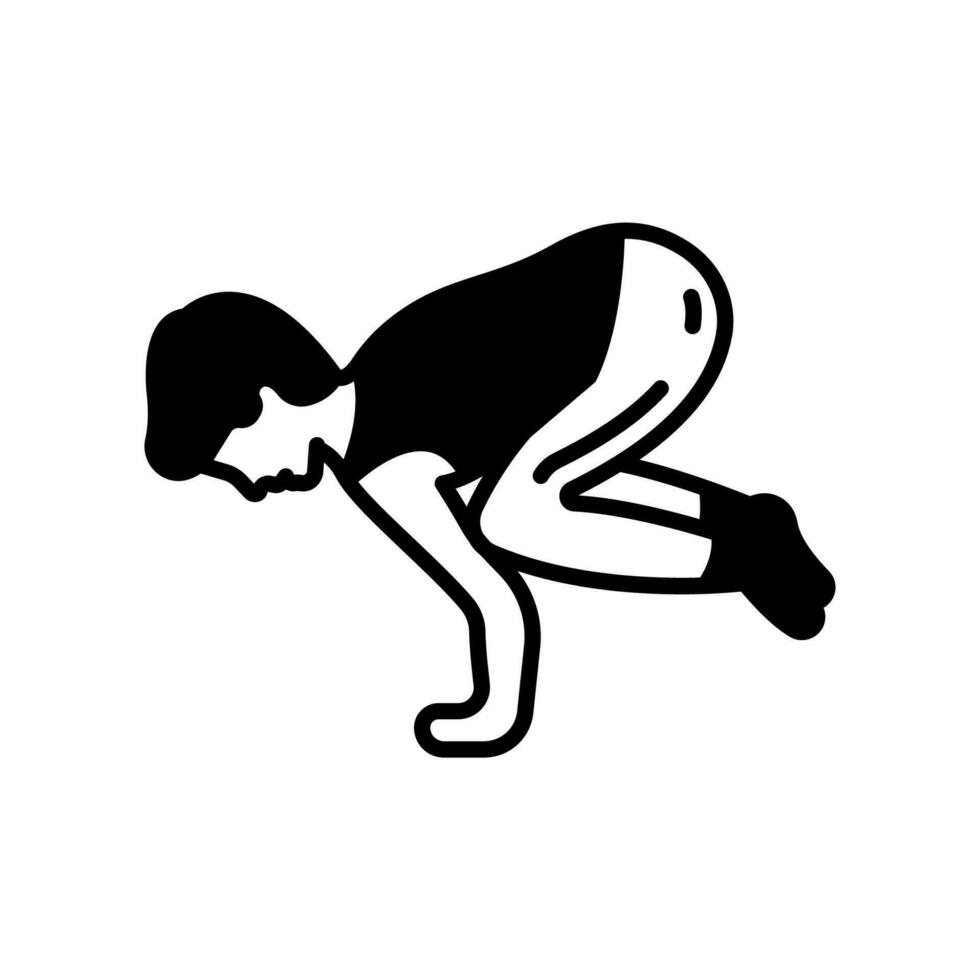 Crow Pose Icon in vector. illustration vector