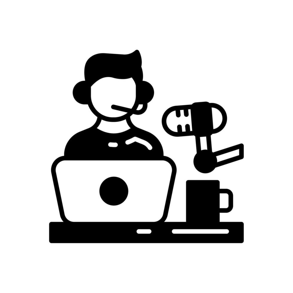 Podcast icon in vector. Illustration vector