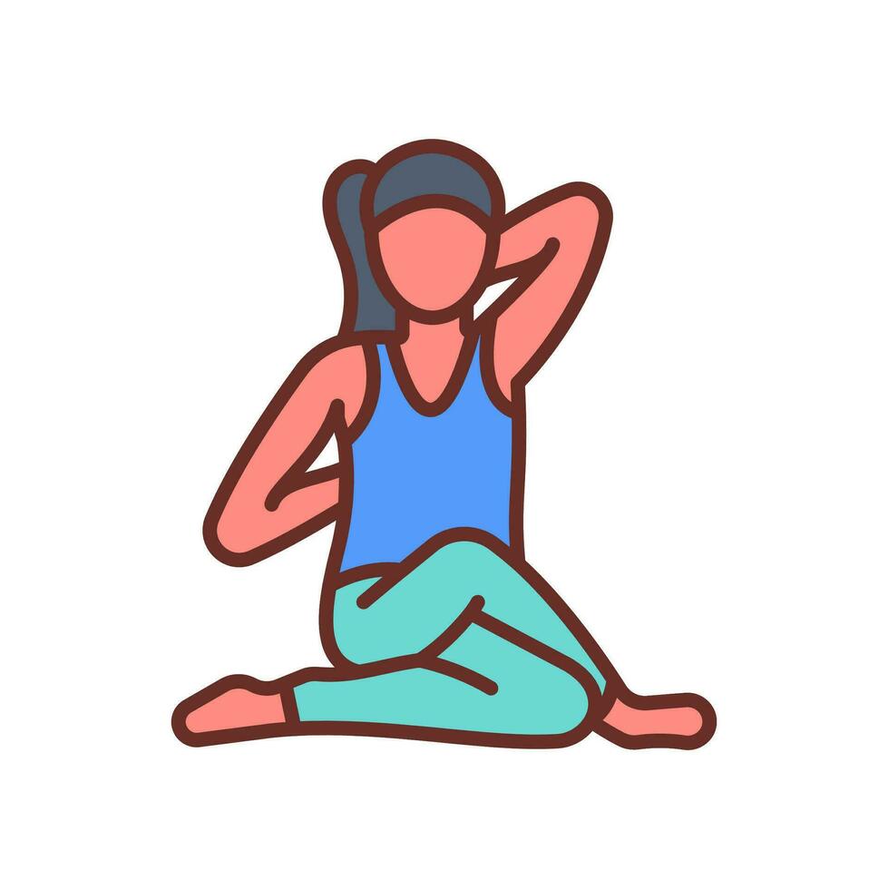 Gomukhasana Icon in vector. illustration vector