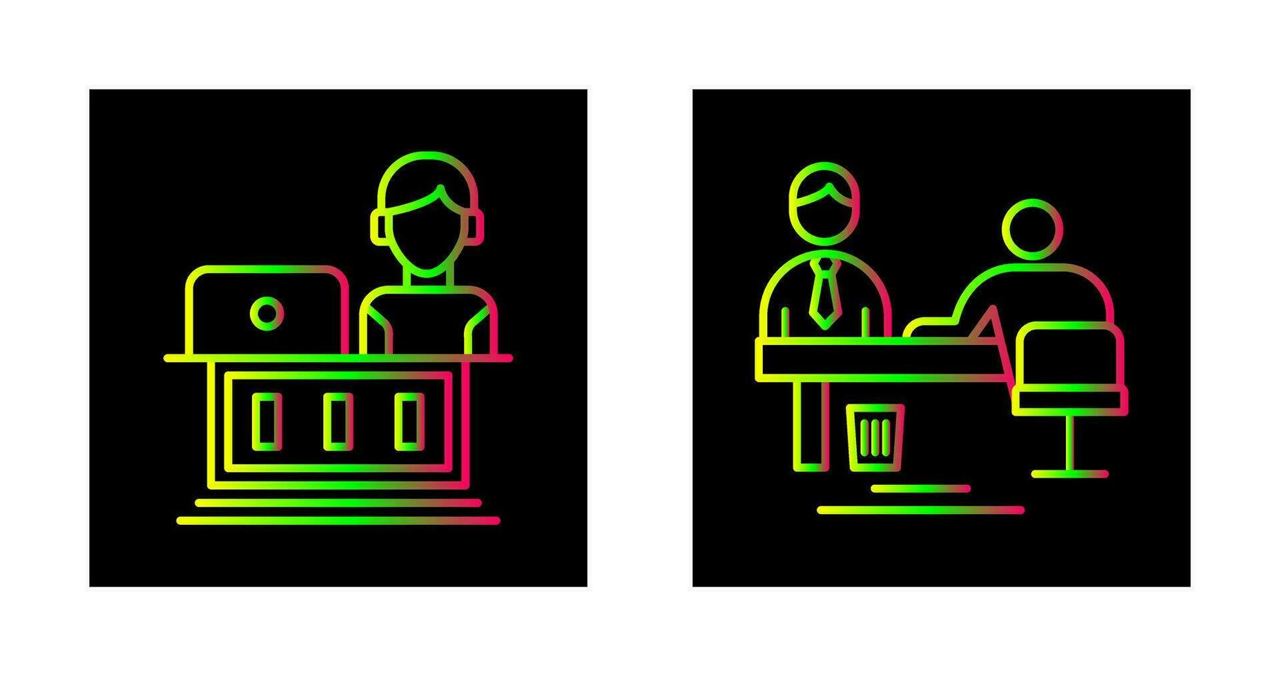 Employee and Evaluating work Icon vector