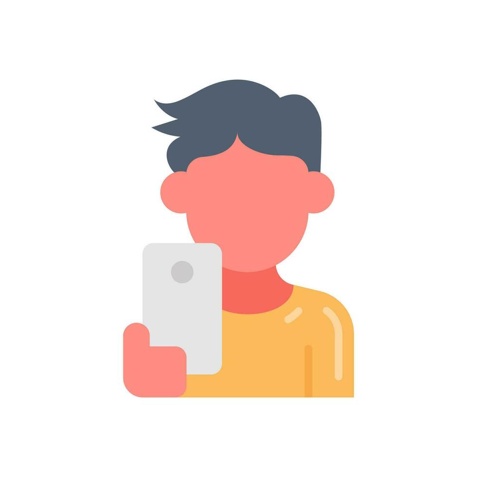 selfie icono en vector. ilustración vector