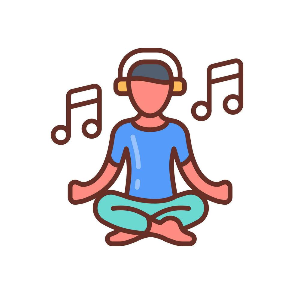 Music Meditation Icon in vector. illustration vector