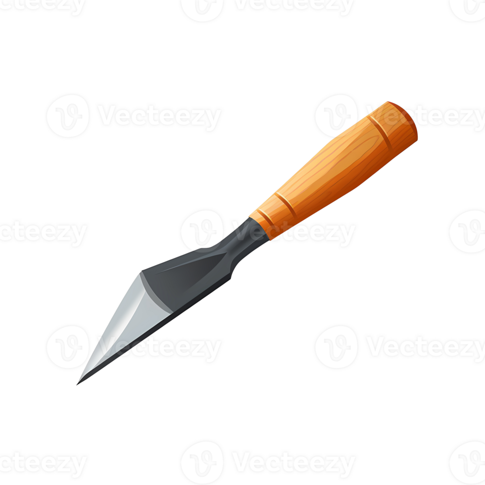 Ai generated chisel tool flat design png