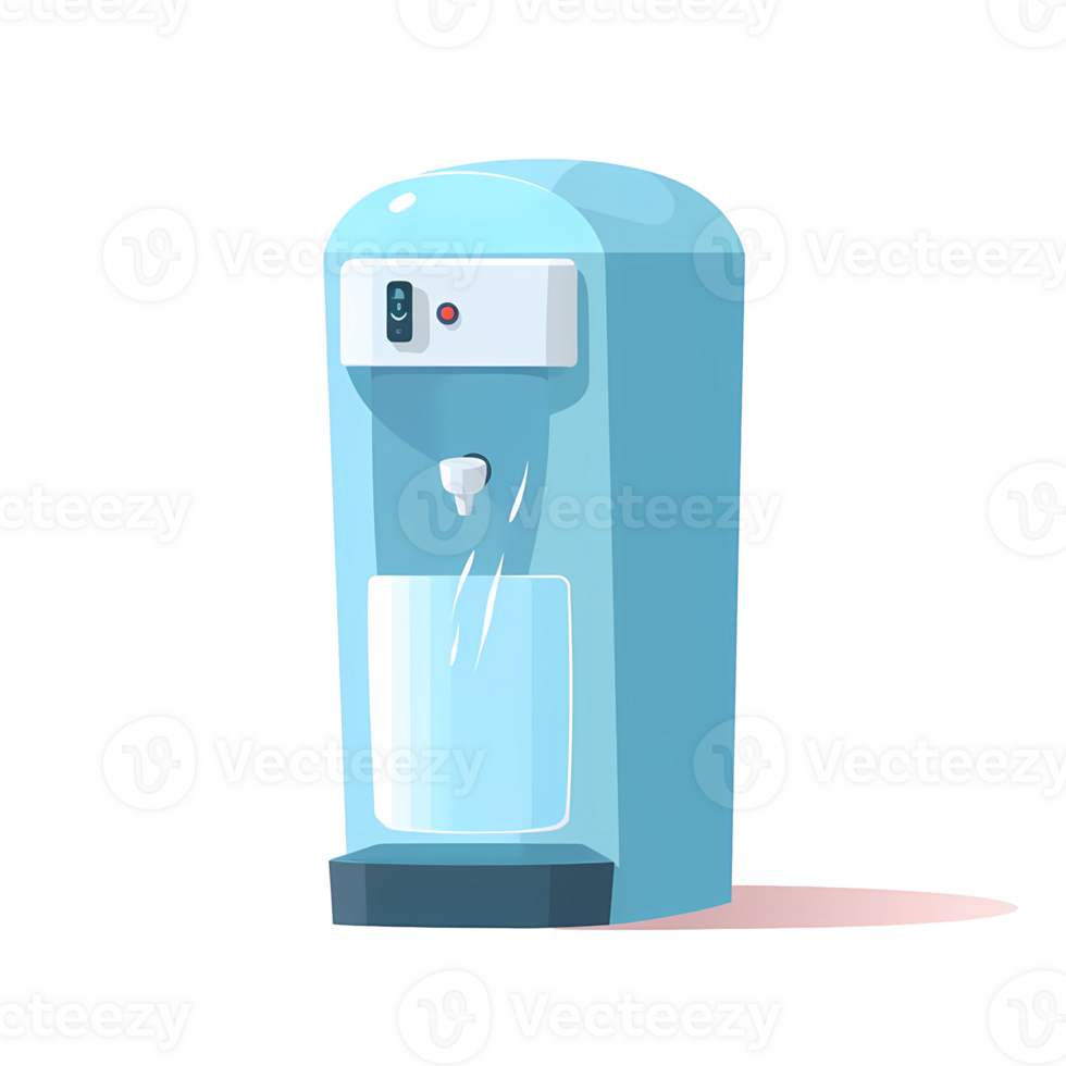 Ai generated water dispenser with water on transparent background png
