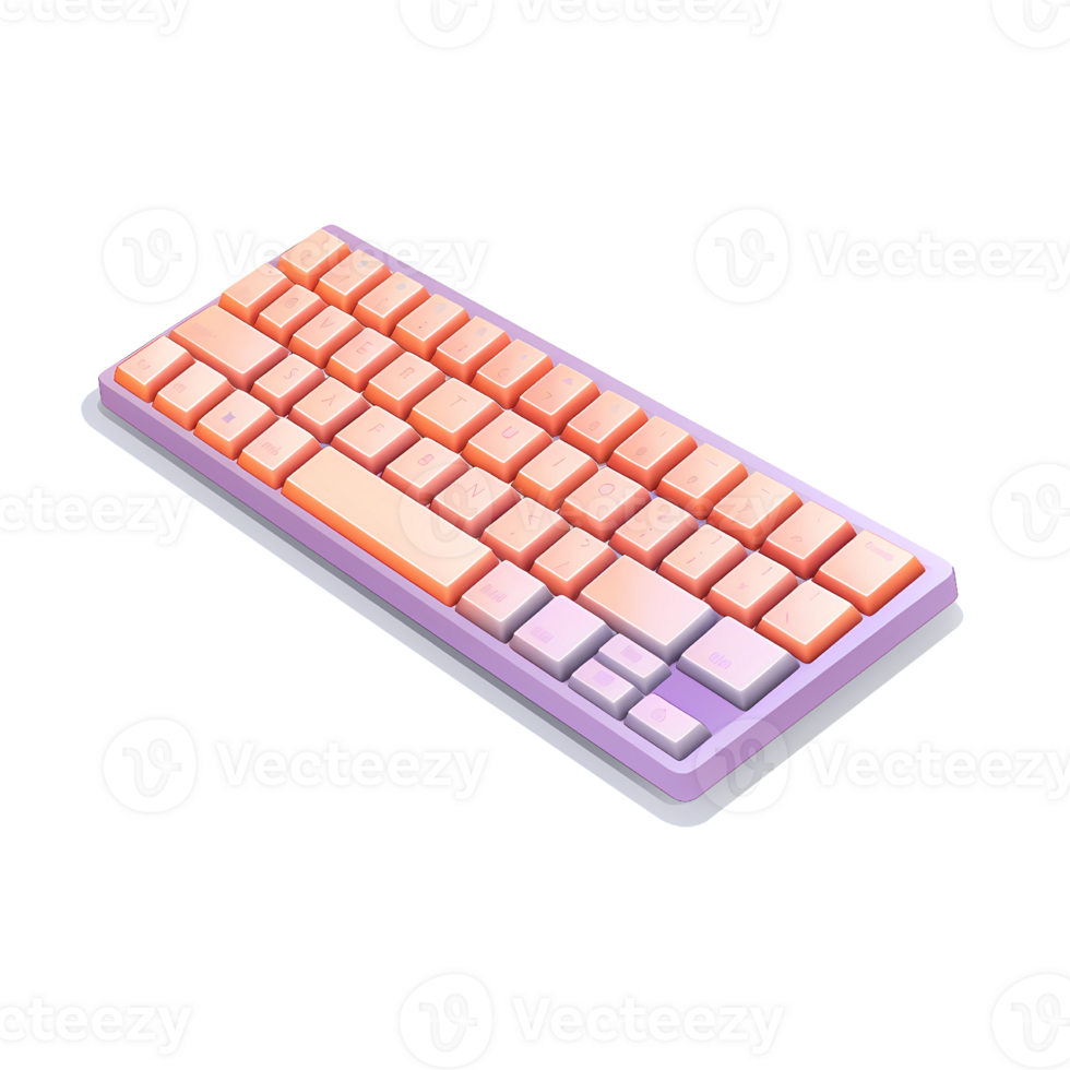 Ai generated computer keyboard on a transparent background png