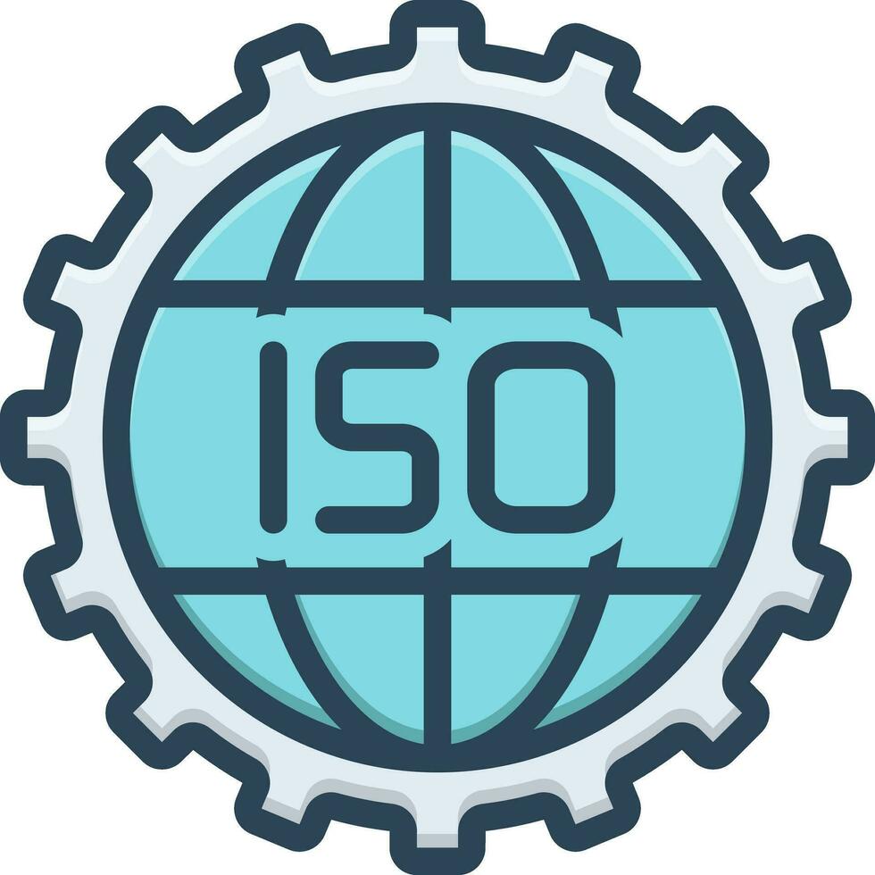color icon for iso vector