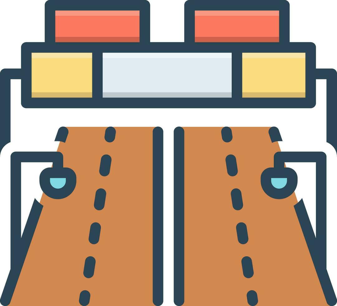 color icon for highways vector