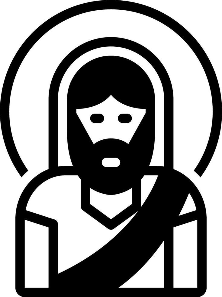 sólido icono para Cristo vector