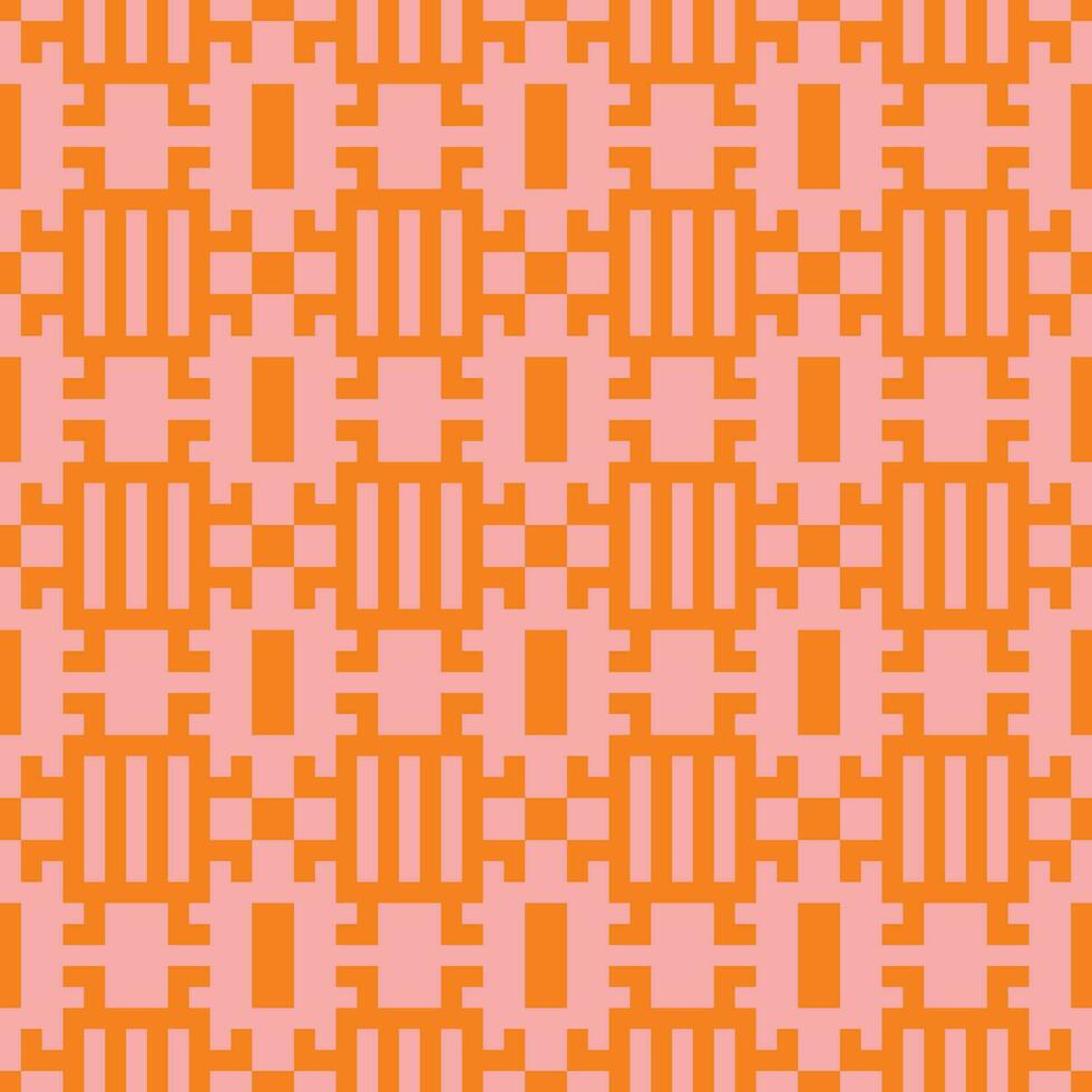 an orange and pink geometric pattern vector