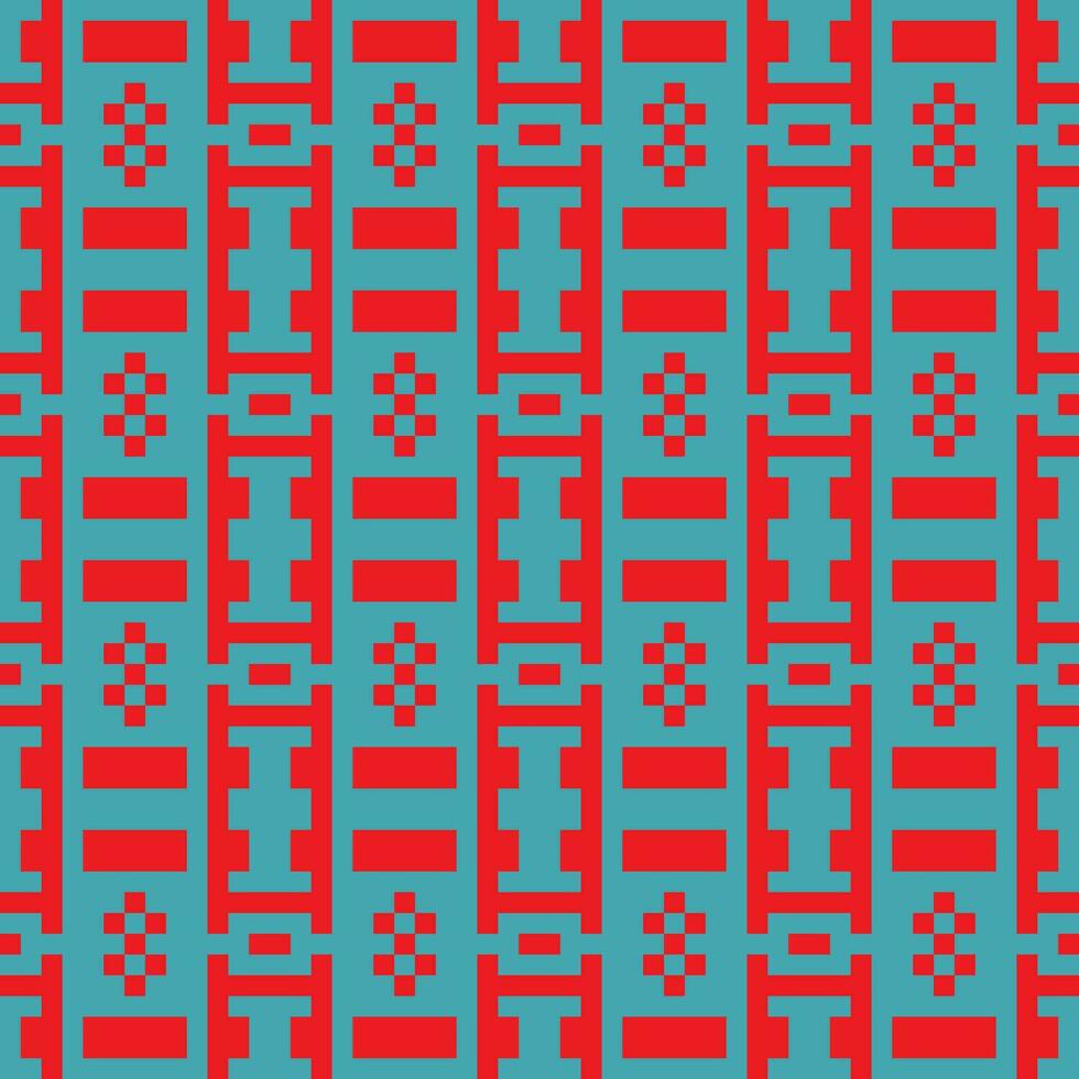 a red and blue geometric pattern vector