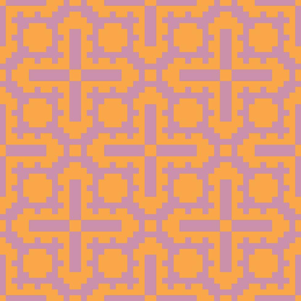 a pattern with orange and purple squares vector