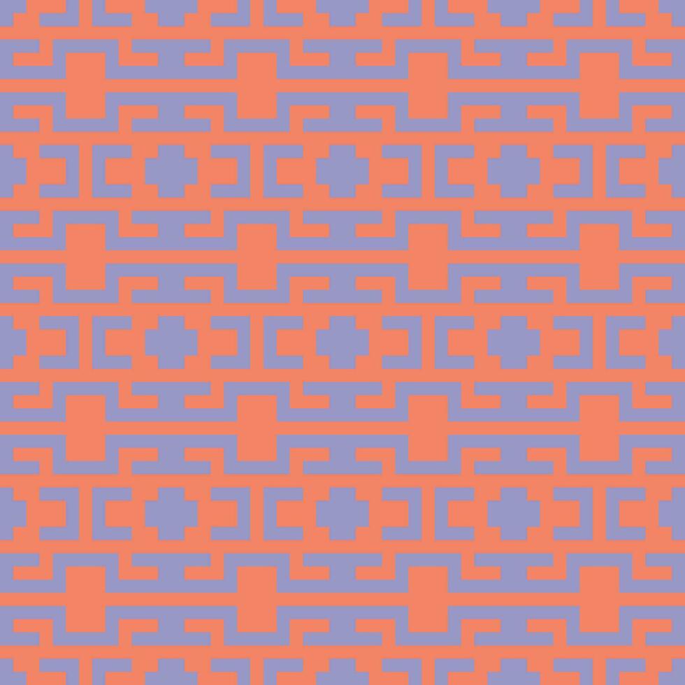 a pattern with orange and blue squares vector