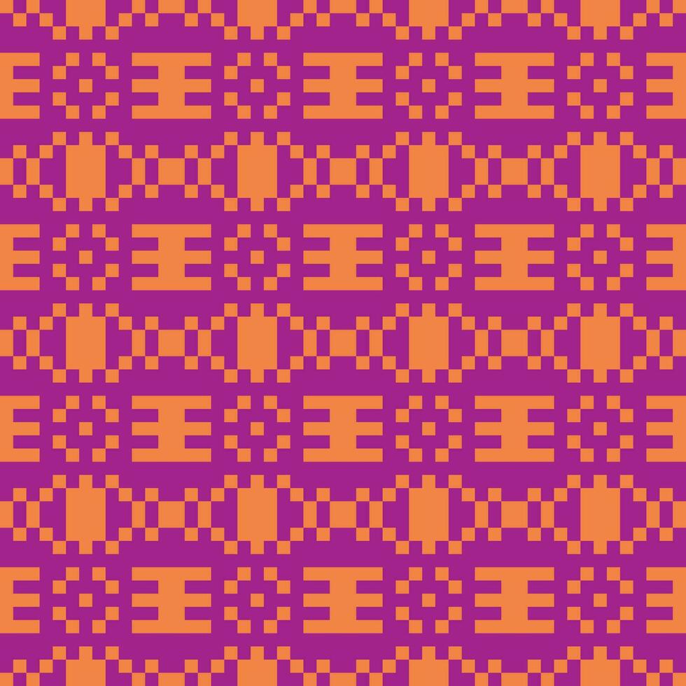 an orange and purple pattern with squares vector