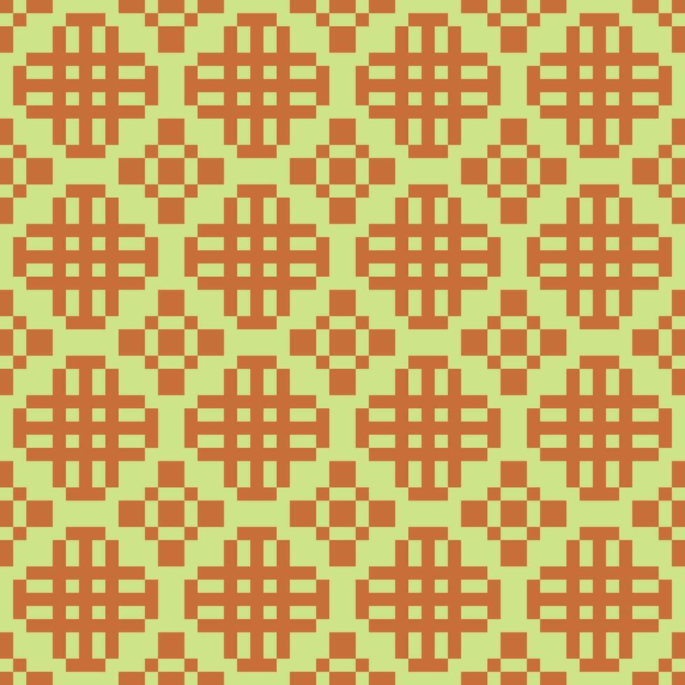 an orange and green pattern with squares vector