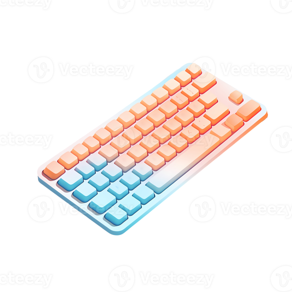 Ai generated computer keyboard on a transparent background png