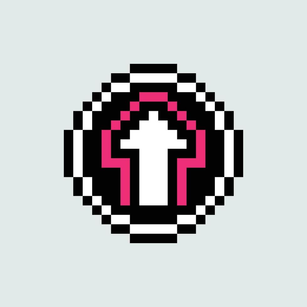 pixel art up arrow vector