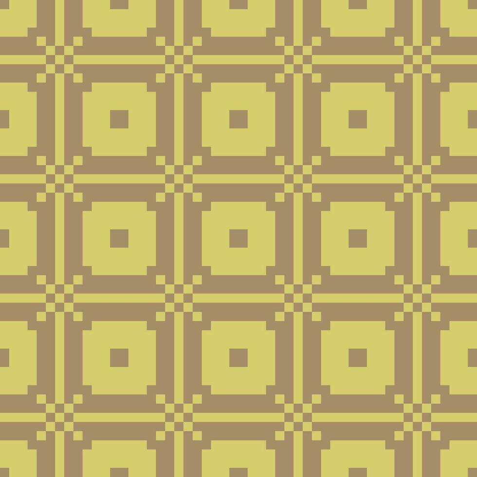 a pattern with squares in yellow and brown vector