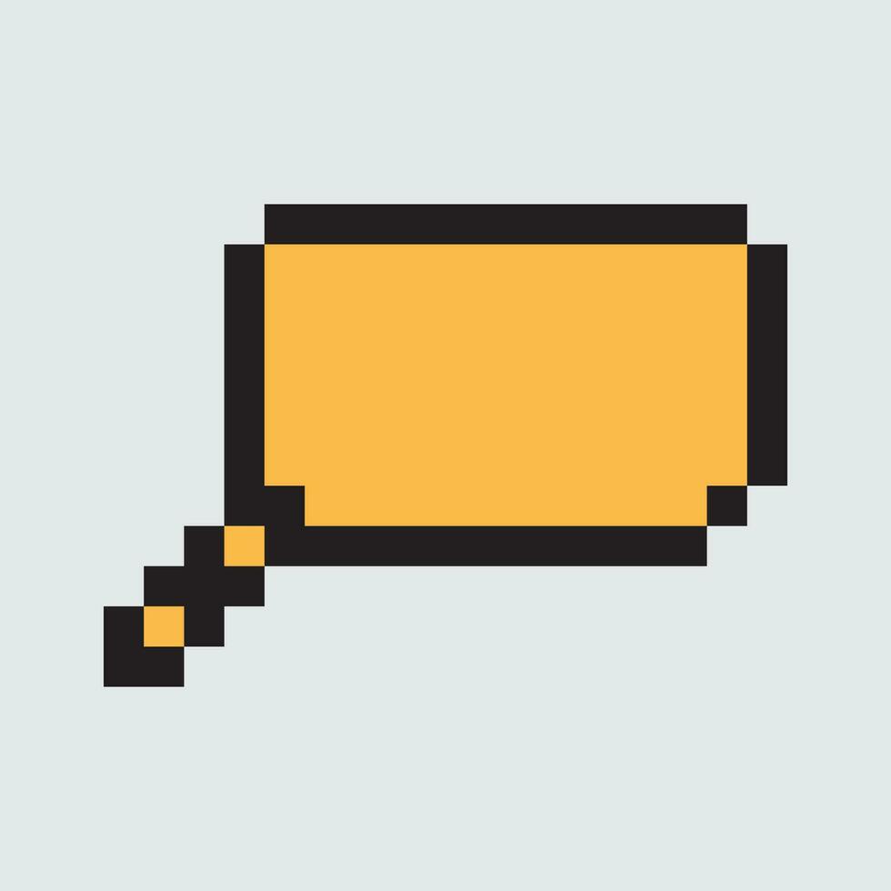 a speech bubble icon in pixel style vector