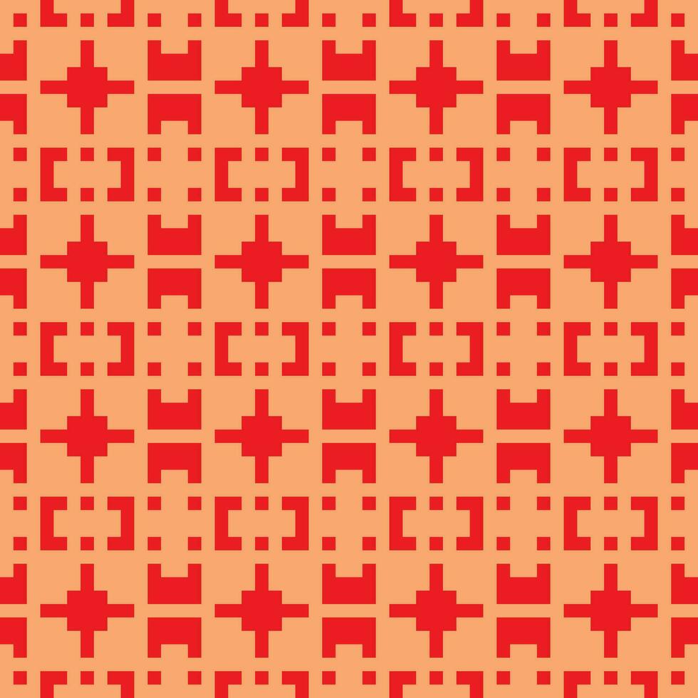 an orange and red pattern with squares vector
