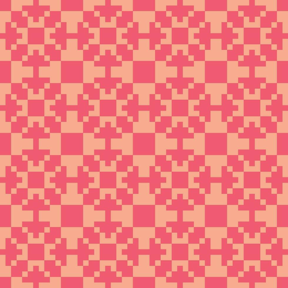 a pink and red checkered pattern background vector